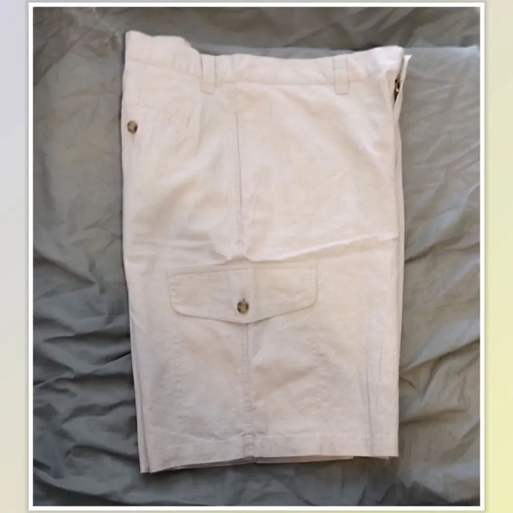NWOT St. John's Bay Cargo Shorts Size 38 55% Ramie 45% Cotton